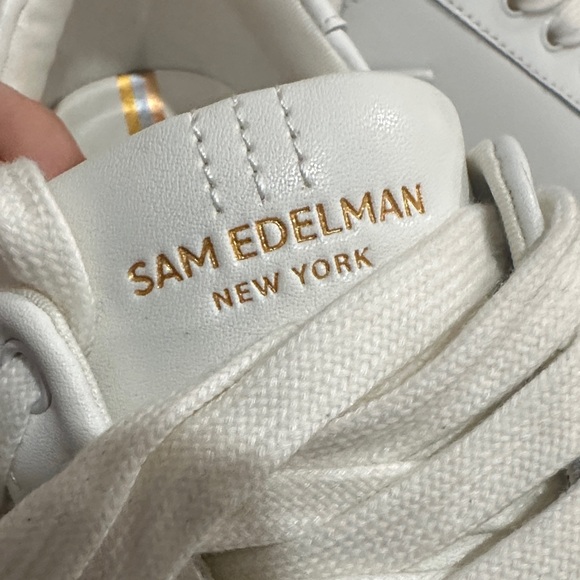 Sam Edelman Ethyl White Lace Up Sneaker - Picture 4 of 10